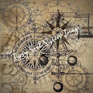 Steampunk Kompass Sublimation Grafik Design/Bild/Clip Art/Hintergrund/Instant Download 1-300 dpi JPG, PNG & GIF - Tipsy Soul Sisters