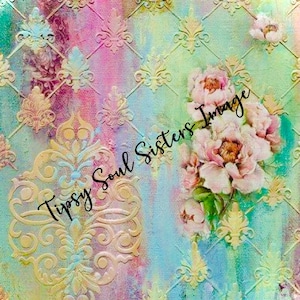 Pastel Floral Mixed Media Art Graphic Design/Clip Art/Image/Background/Instant Download- 1- 300 dpi JPG& PNG  Tipsy Soul Sisters