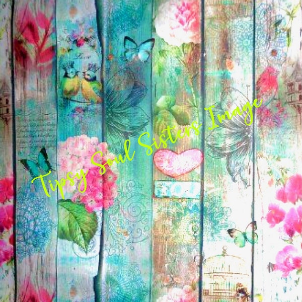 Floral Wooden Panel Wall Sublimation Graphic Design/Image/Clip Art/Background/Instant Download 1-300 dpi JPG, PNG & GIF Tipsy Soul Sisters