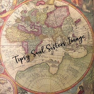 Vintage Global Map Sublimation Grafik Design/Bild/Clip Art/Hintergrund/Instant Download 1-300 dpi JPG, PNG & GIF Tipsy Soul Sisters