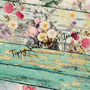 Floral With Wood Image/Background Instant Digital Download