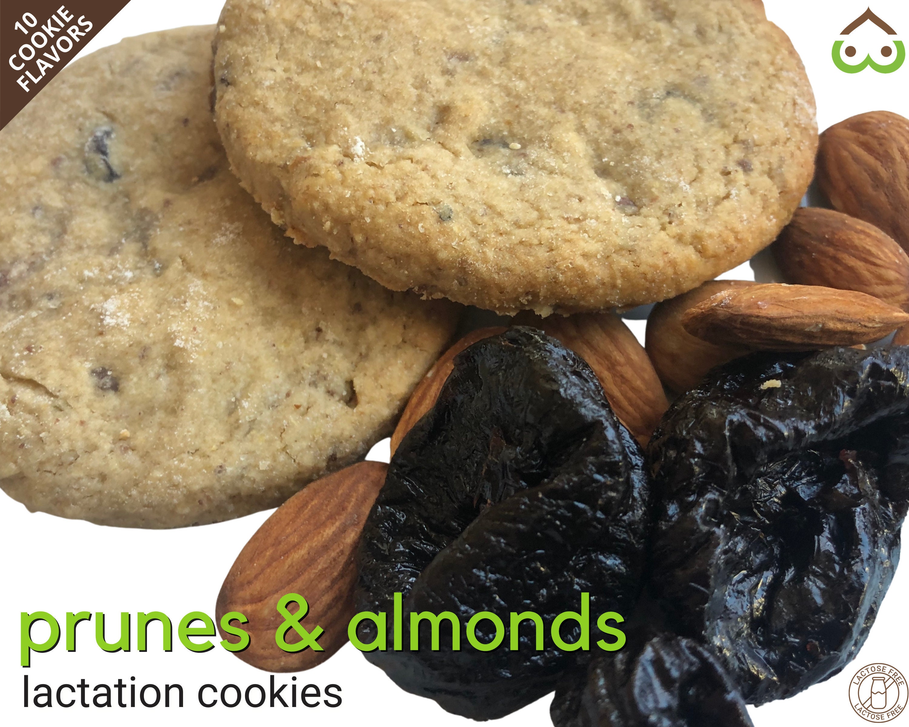 Prunes Almonds 18 LACTATION COOKIES Dairyfree Etsy