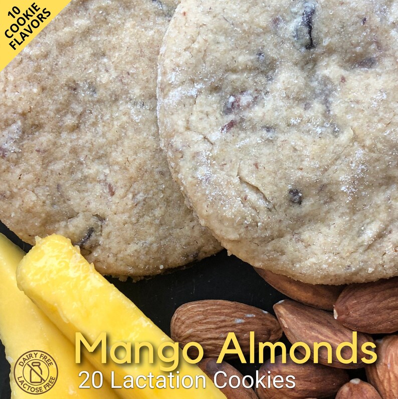 Mango Almonds LACTATION COOKIES Dairyfree Breastfeeding Etsy