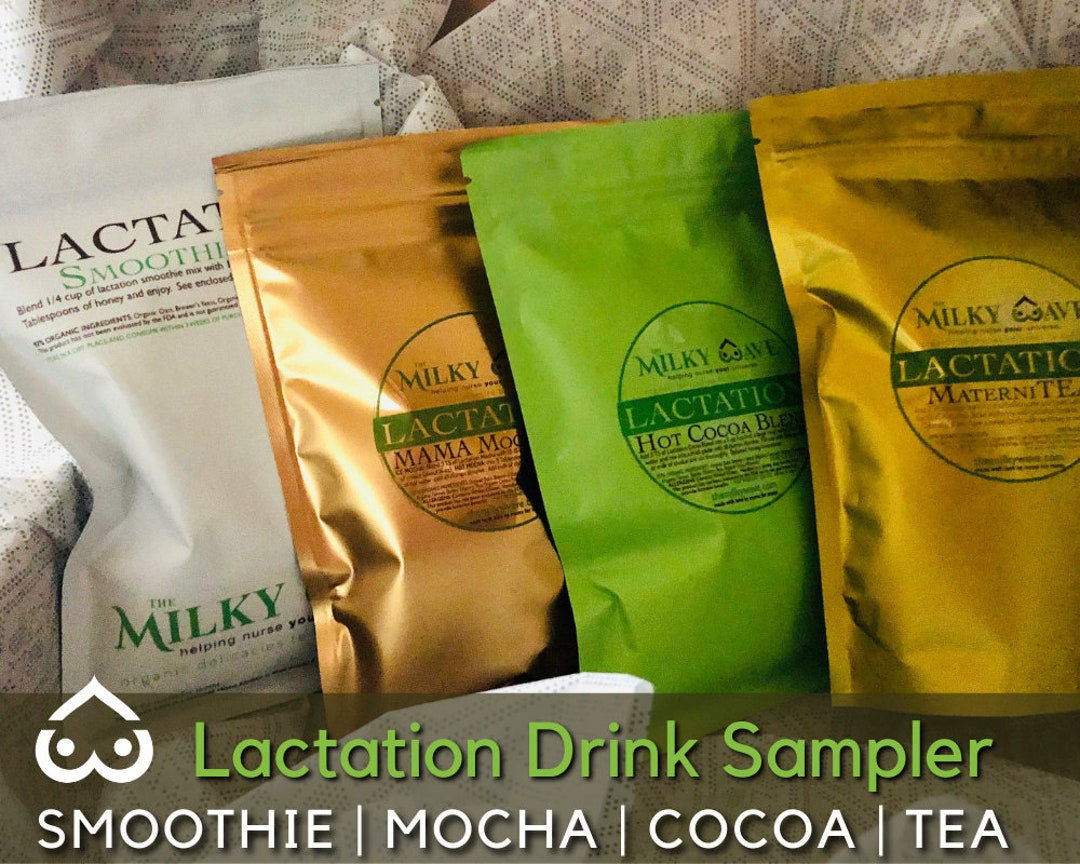 LACTATION DRINK SAMPLER Breastfeeding Smoothie Maternity Tea Nursing Cocoa Postpartum Mocha Gift