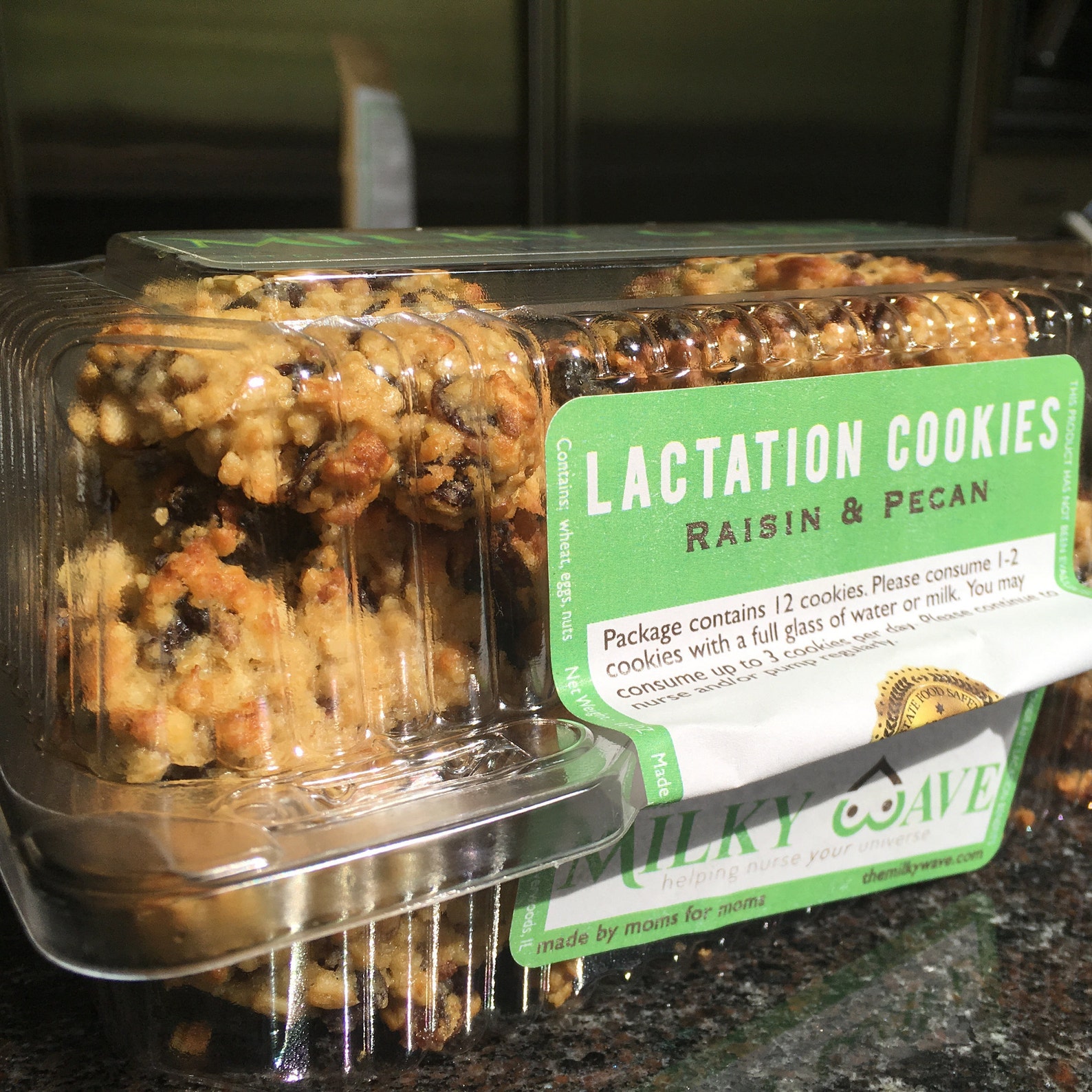 Raisin Pecan 18 LACTATION COOKIES Dairyfree Breastfeeding Etsy