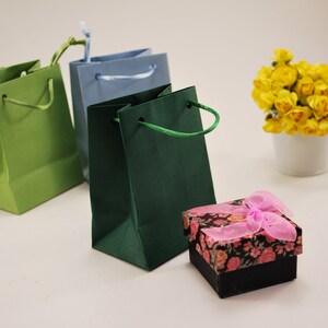 10 Paper Bag With Rope Handles Matte Paper Party Gift Bags Etsy