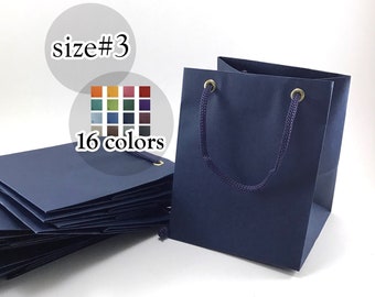 Set of 10 Blue Gift Bags, Matte Paper Party Favor Bags, Premium Quality | designer paper gift bag