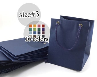 50Pcs Blue Gift Bags, Middle Cub size - Matte Paper Party Favor Bags,Premium Quality  bags | designer paper gift bag