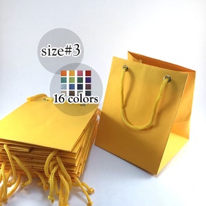 10 pezzi di sacchetti regalo gialli, sacchetti per bomboniere pasquali / sacchetti di carta di lusso per cuccioli - sacchetti per bomboniere in carta opaca / sacchetto regalo in carta di design