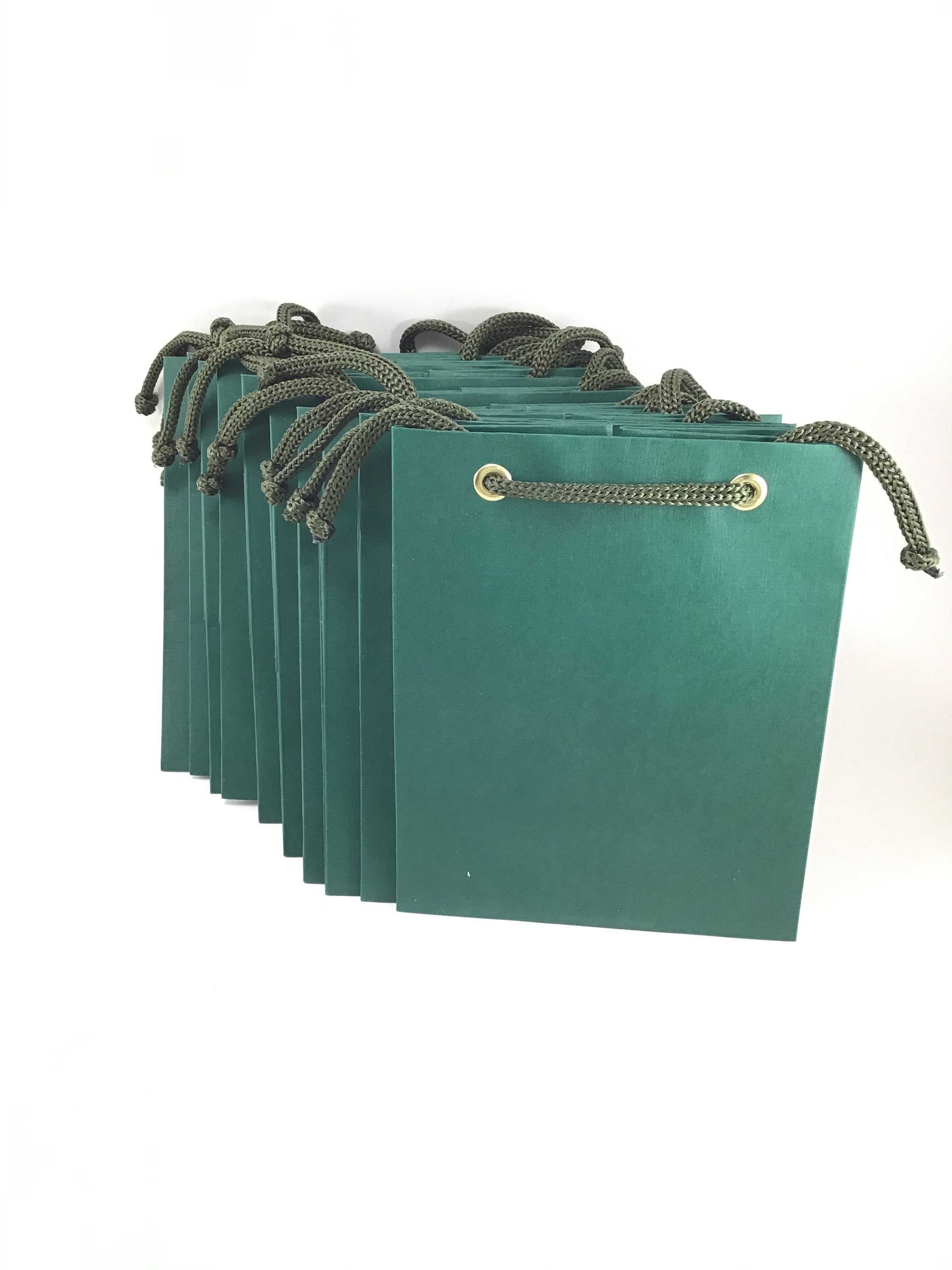 50pcs Dark Green Bagsparty Gift Bags Matte Paper Party Etsy