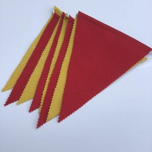 Wimpelkette aus rotem und weinrotem Stoff, Outdoor-Flaggengirlande, Hochzeitsgirlande, Kinderzimmer-Wandbehang, Geburtstagspartygirlande, Spielzimmerdekor Bild 11