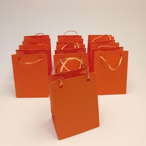 Sacchetto di carta arancione: piccolo, carta da regalo per compleanno, baby shower, gioielli, feste e matrimoni