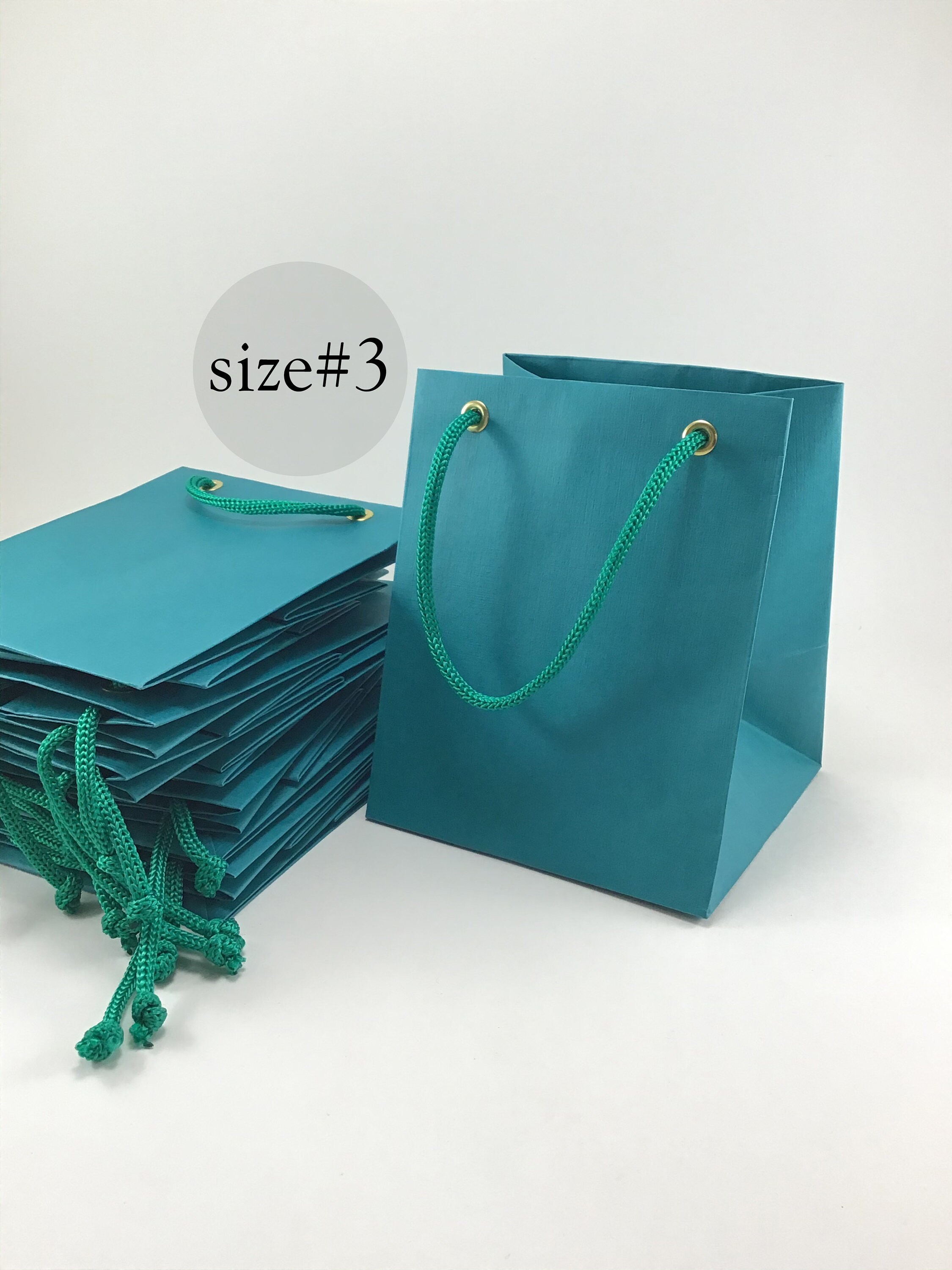 Download 10 Turquoise Paper Bag Middle Matte Paper Party Gift Bags Etsy