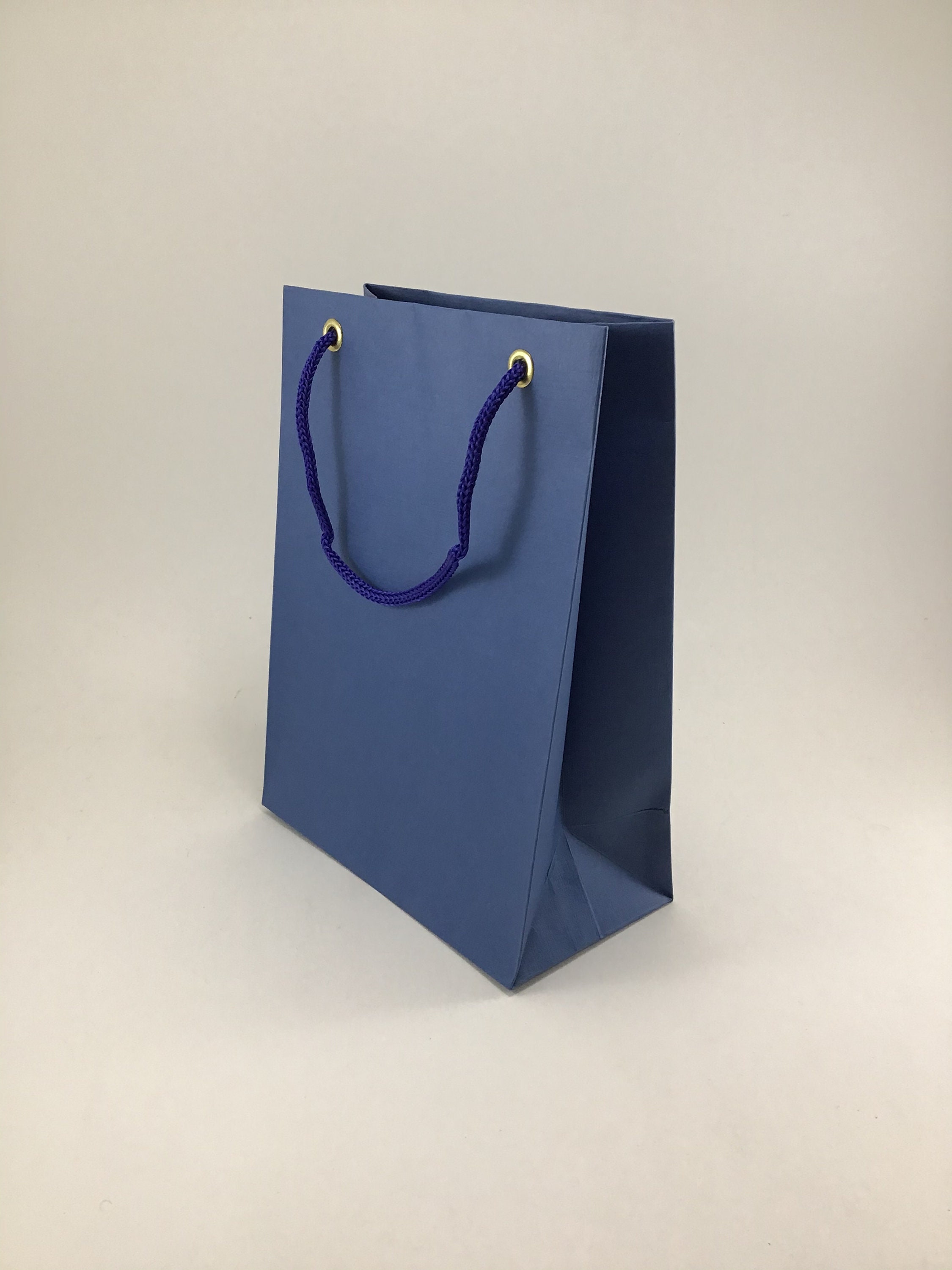 10 Blue Classic Gift Bags Matte Paper Party Favor Etsy