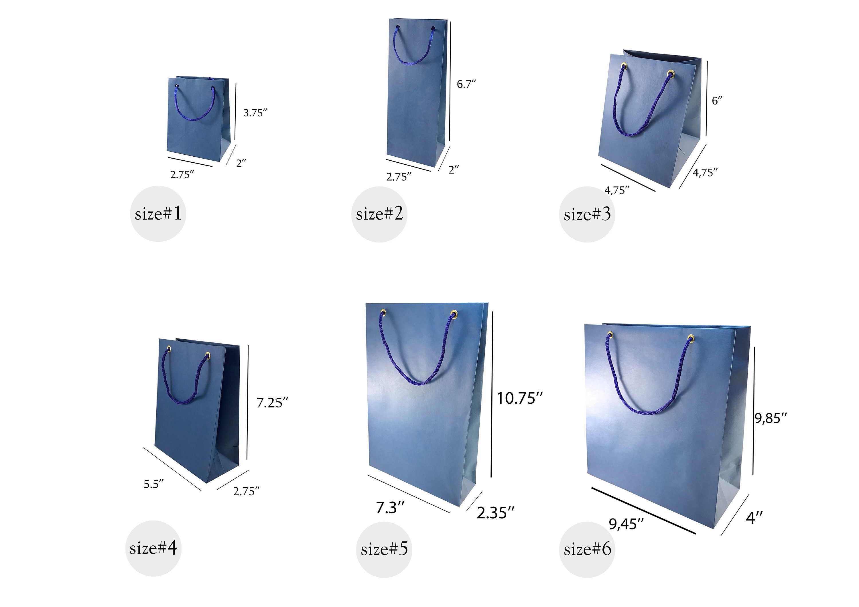 Sacchetti Di Carta Con Manico, 6 Sacchetti Regalo, 31 X 42 X 13