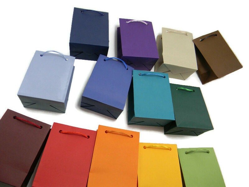 12 Sacchetti di carta con manico 27cmx36cm - Ruby Abalorios