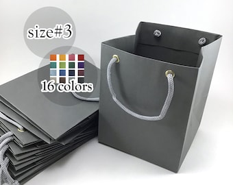 10 Grey Gift Bags | Medium Luxury paper gift bags - Matte Paper Party Gift Bags Efalin paper parties gift bags