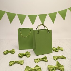 Mini sacs en papier vert pomme, petits sacs cadeaux pour bijoux, cadeaux, anniversaire, baby shower, emballage, occasions spéciales, design élégant