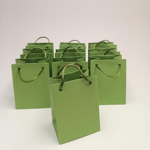Sacchetto di carta verde mela: piccolo, carta da regalo per compleanni, baby shower, gioielli, feste e matrimoni