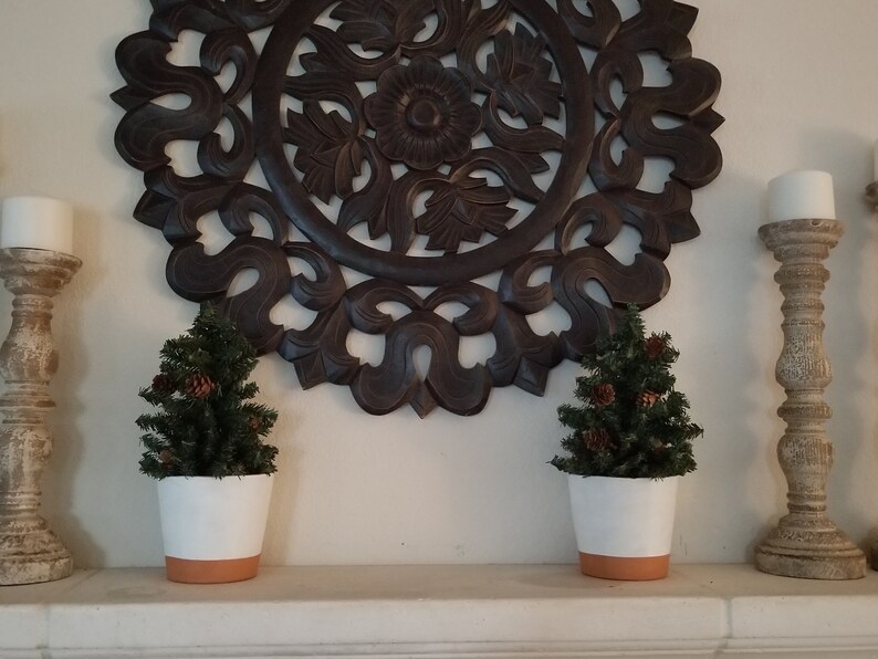 Decorative Potted Pine Trees Etsy