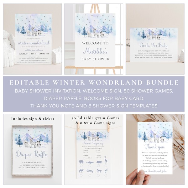 Winter Wonderland Baby Shower - Etsy