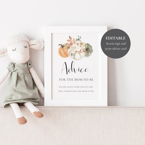 Ratschlag für die werdende Mutter, Elternratgeberkarte, kleine Kürbis-Dusche-Spiele, virtuelle Baby-Dusche-Spiele, druckbare Baby-Dusche-Spiele SET2910