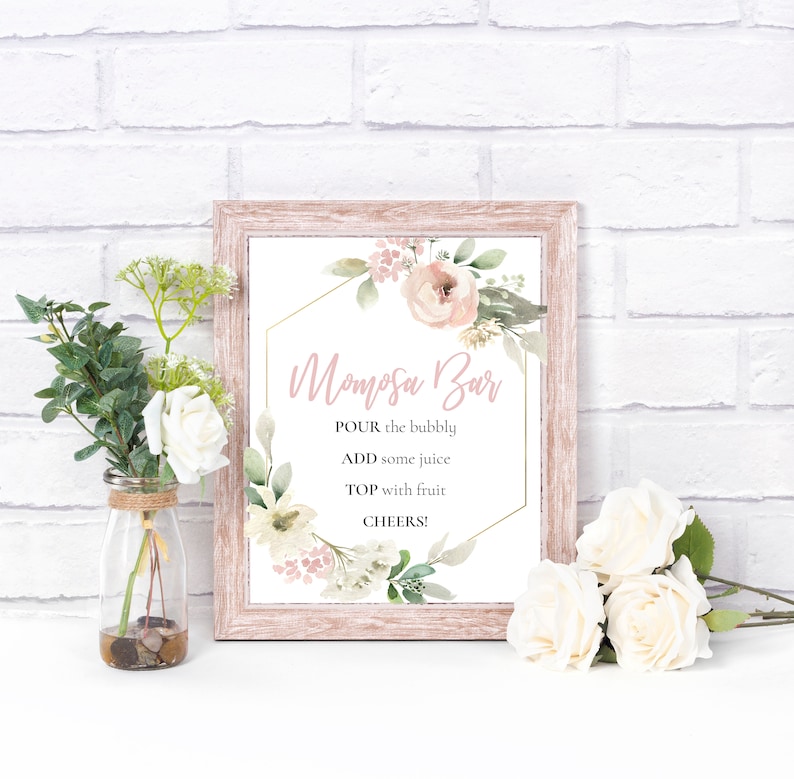 Girl/'s Baby Shower Guest Book Printable Baby Shower Sign Dusty Pink Guest Book Sign Greenery Baby Shower