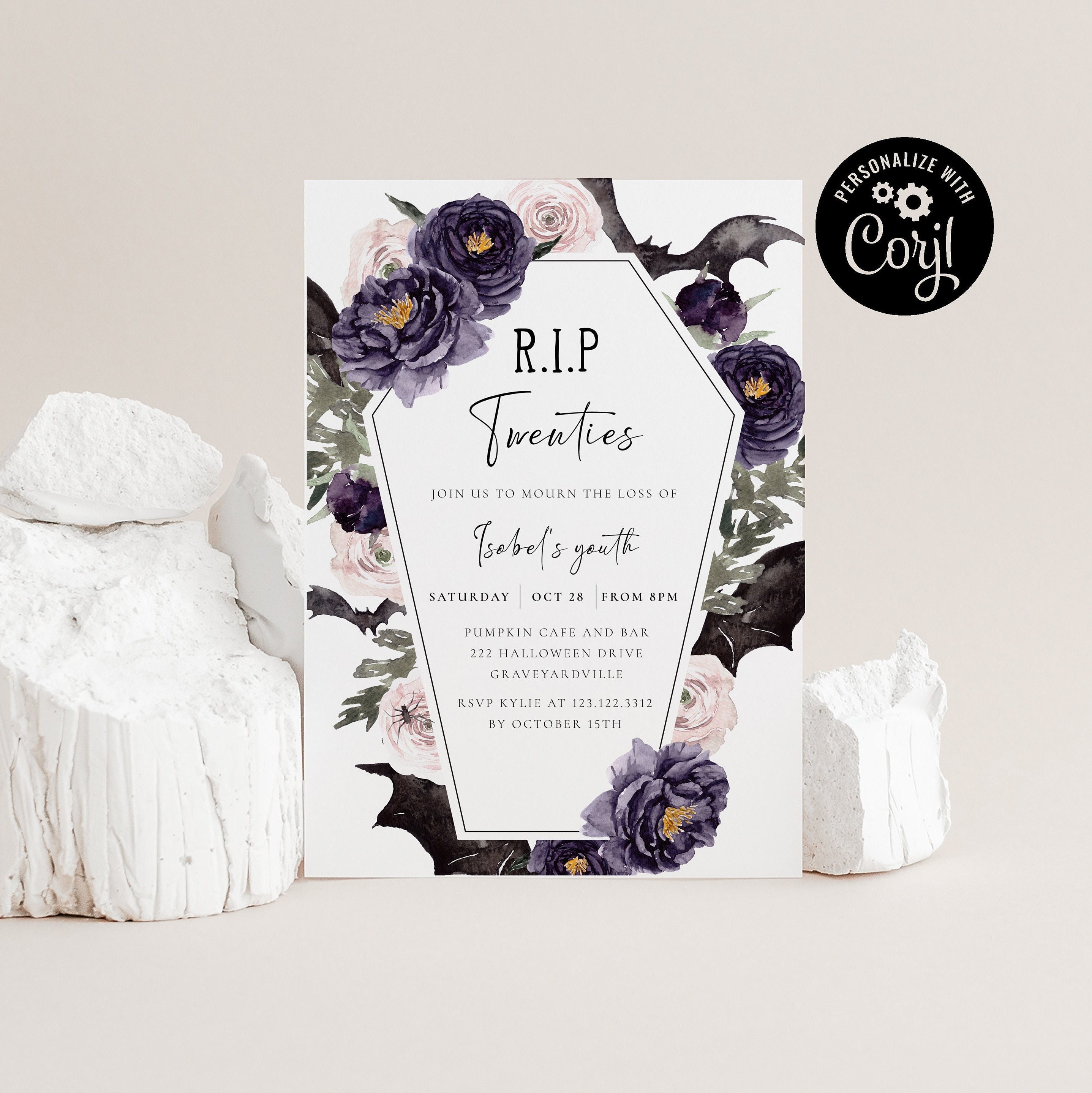 Funeral for My Youth Invitation Death to My Twenties Invite Etsy Ireland