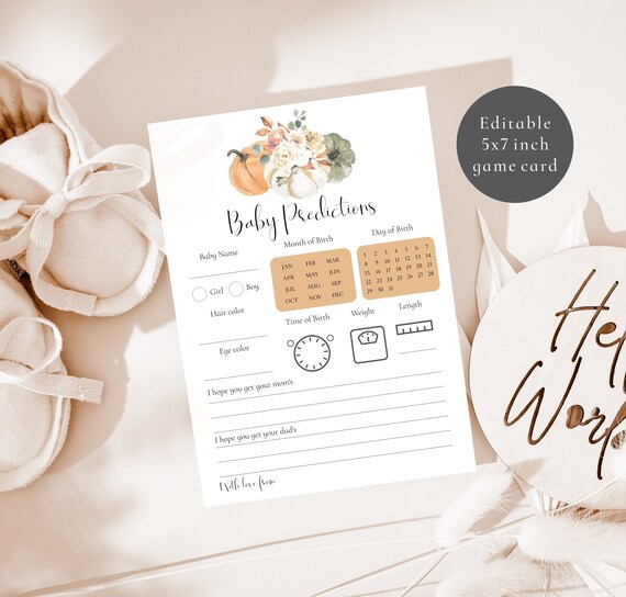 Aazon.co : Little Pupkin Predictions And Advice Baby Shower Cards - 24 Count