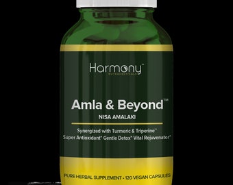 Amla with Turmeric, Pure Ayurvedic Supplement, 120 Vegan   Caps