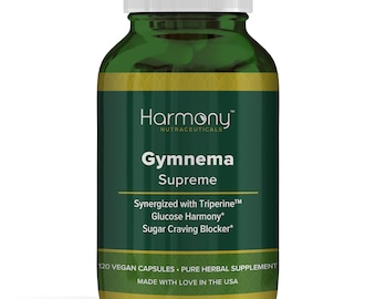 Gymnema  Sugar Craving Blocker Pure Ayurvedic Supplements 120 Vegan Capsules