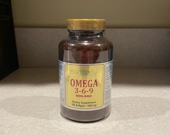 Omega 3 -6-9,  100 Sofgels Capsules Brain Function and Heart Health | Salmon Fish Oil