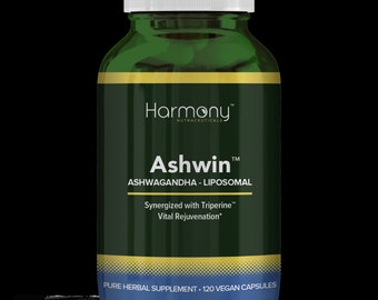 Ashwagandha Capsules: Natural Stress Relief, Enhanced Absorption - 120 Vegan Capsules