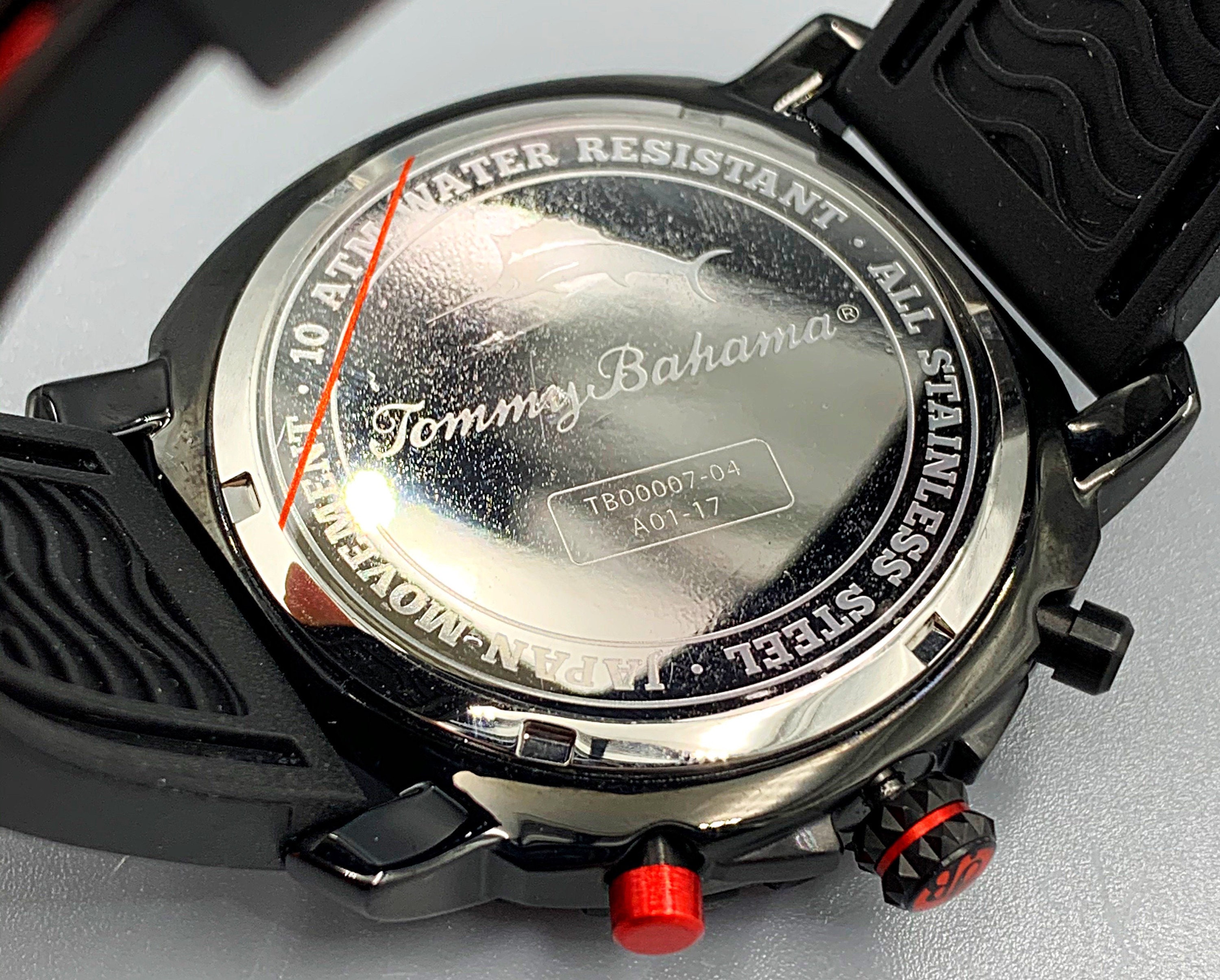 Tommy Bahama Atlantis Chronograph Watch TB0000704 Mens Silicone Strap