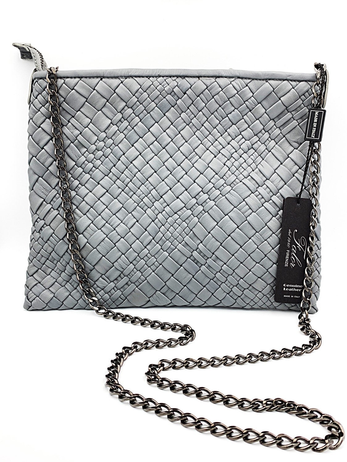 falor woven leather tote