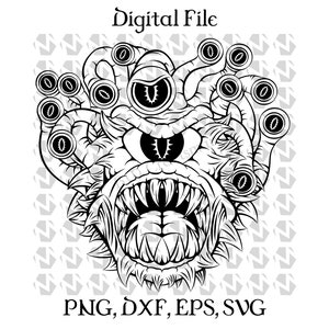 Beholder svg, camisa Beholder, dnd svg, camisa D20, D&D svg, Dungeons and Dragons svg, camisa DnD, camisa Dungeons and Dragons, Cricut svg