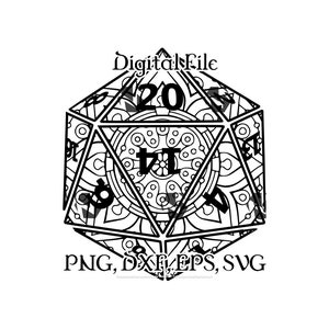 D20 svg, D20 shirt, Dice svg, D&D svg, Dungeons and Dragons svg, DnD Shirt, Dungeons and Dragons shirt, Cricut svg