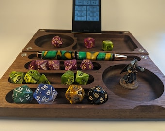 CKLT 6-Piece Solid Brass Dice Set - Metal Tabletop Gaming Dice - 13mm Polished Dice With Storage Box