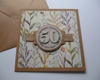 Personalized greeting card for a (round) birthday * with year * freely selectable * 50th 60th 70th 75th 80th 85th 90th