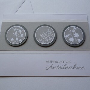 Trauerkarte „Aufrichtige Anteilnahme“