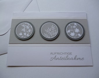 Trauerkarte „Aufrichtige Anteilnahme“