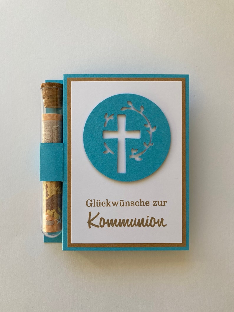 Geldgeschenk Glückwünsche bzw. Gottes Segen zur Kommunion