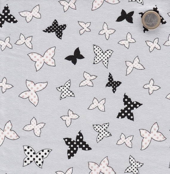 Stoff Meterware – Viskose Jersey: Schmetterlinge, 16,50 Euro/m