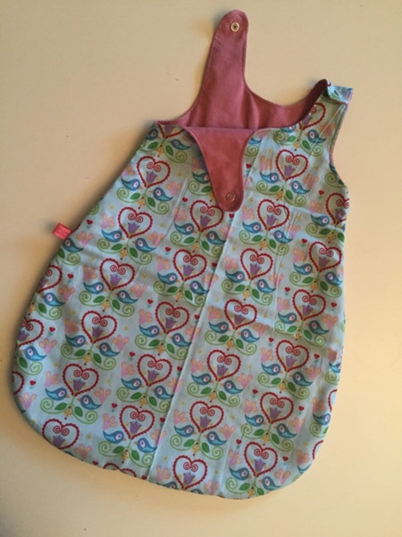 Babyschlafsack Vögelchen Gr. 56-68 für Mädchen Bild 1