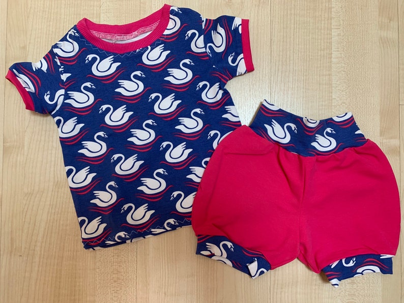 Baby Summer Combo for Girls Swan-Size 68 image 1