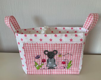 Diaper rope silo - fabric basket - for the changing table