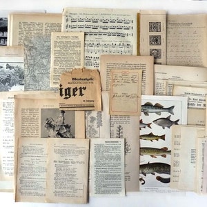 Vintage Large SET 60 Pieces Vintage Pages Antique 1900s/70s Junk Journal Scrapbook Art Journal Mixed Media Collage Paper Art Decoration Ephemera