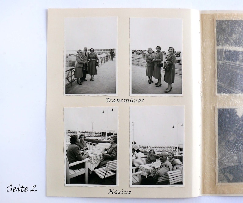 15 FOTOS 7x10 auf 2 DoppelSeiten URLAUB Ferien Reisen ECHTfotos Schnappschüsse FreudenFotos Vintage Fotos der 1950er Bild 2