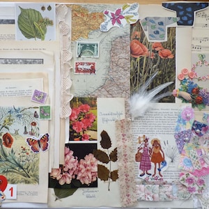 Floral EPHEMERA 60+BBBset Flowers Leaves Borders JunkJournal MixedMediaJournal Scrapbook Collage Paper Art Decorations VINTAGE 1960s