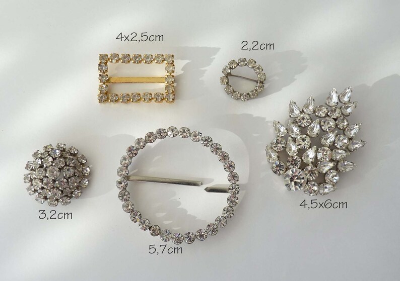 GLITZERJewelry VINTAGE glitter stones in silverframes WEDDING jewelry belt necklace headband pocket jewelry